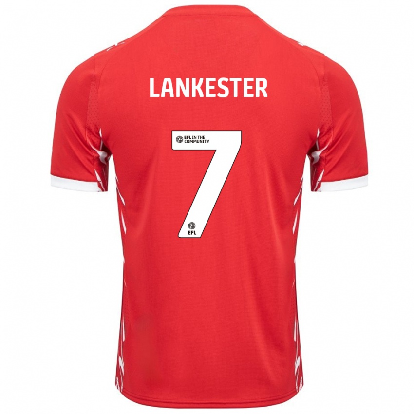ילדים ג'ק לנקסטר #7 אדום לבן ג'רזי ביתית 2025/26 חולצה קצרה