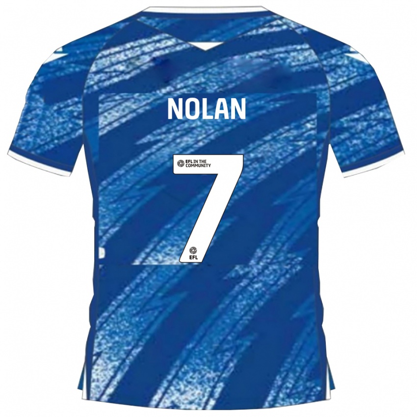 ילדים ג'ק נולאן #7 כחול לבן ג'רזי ביתית 2025/26 חולצה קצרה