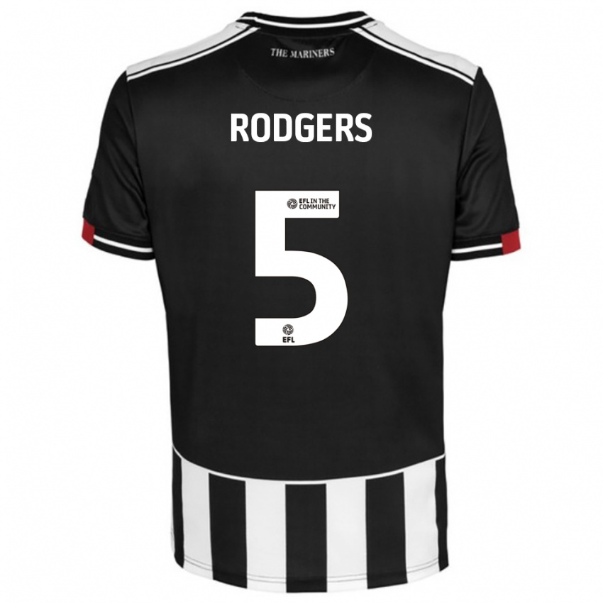 ילדים הארווי רוג'רס #5 שחור לבן אדום ג'רזי ביתית 2025/26 חולצה קצרה