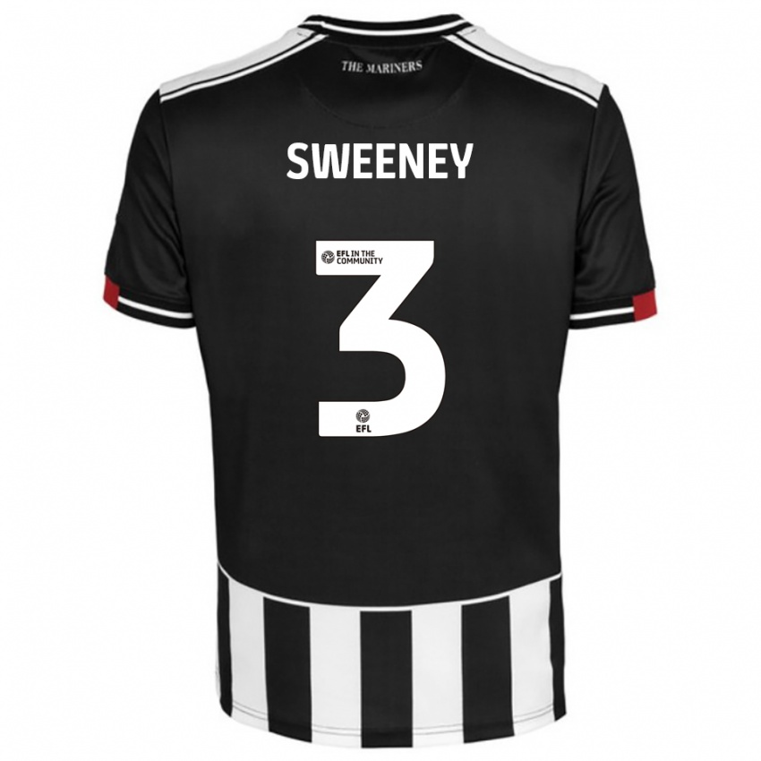 ילדים ג'יידן סוויני #3 שחור לבן אדום ג'רזי ביתית 2025/26 חולצה קצרה