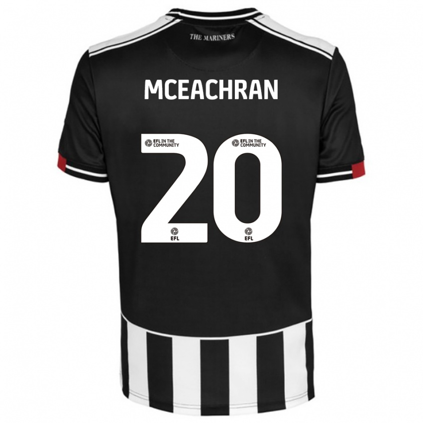 ילדים ג'ורג' מק'אקרן #20 שחור לבן אדום ג'רזי ביתית 2025/26 חולצה קצרה