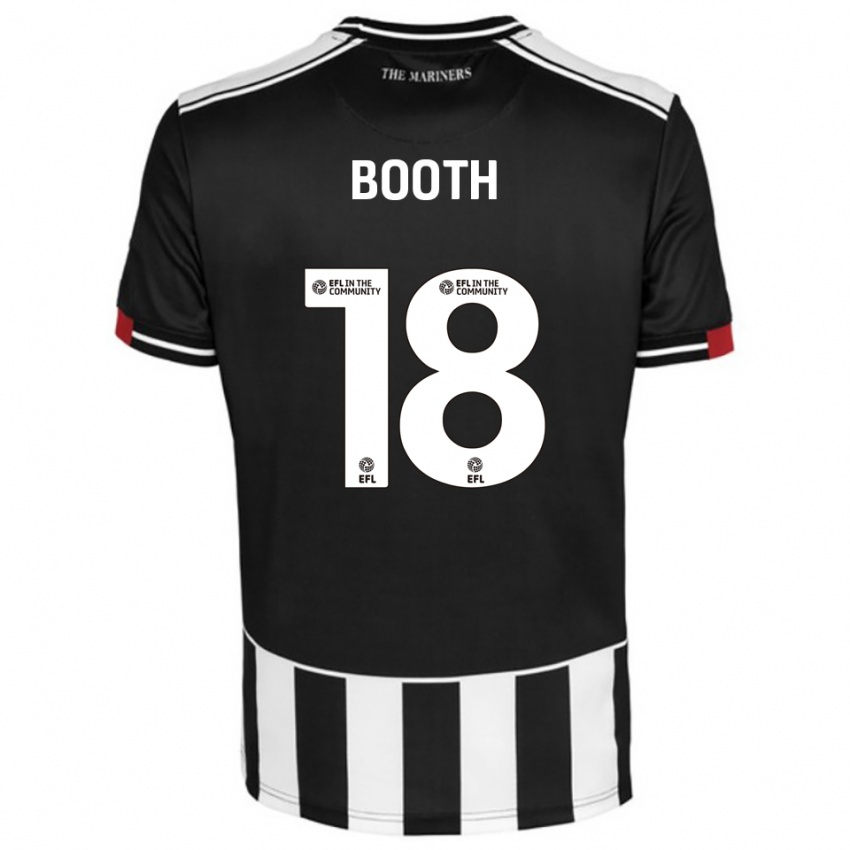 ילדים Harvey Booth #18 שחור לבן אדום ג'רזי ביתית 2025/26 חולצה קצרה