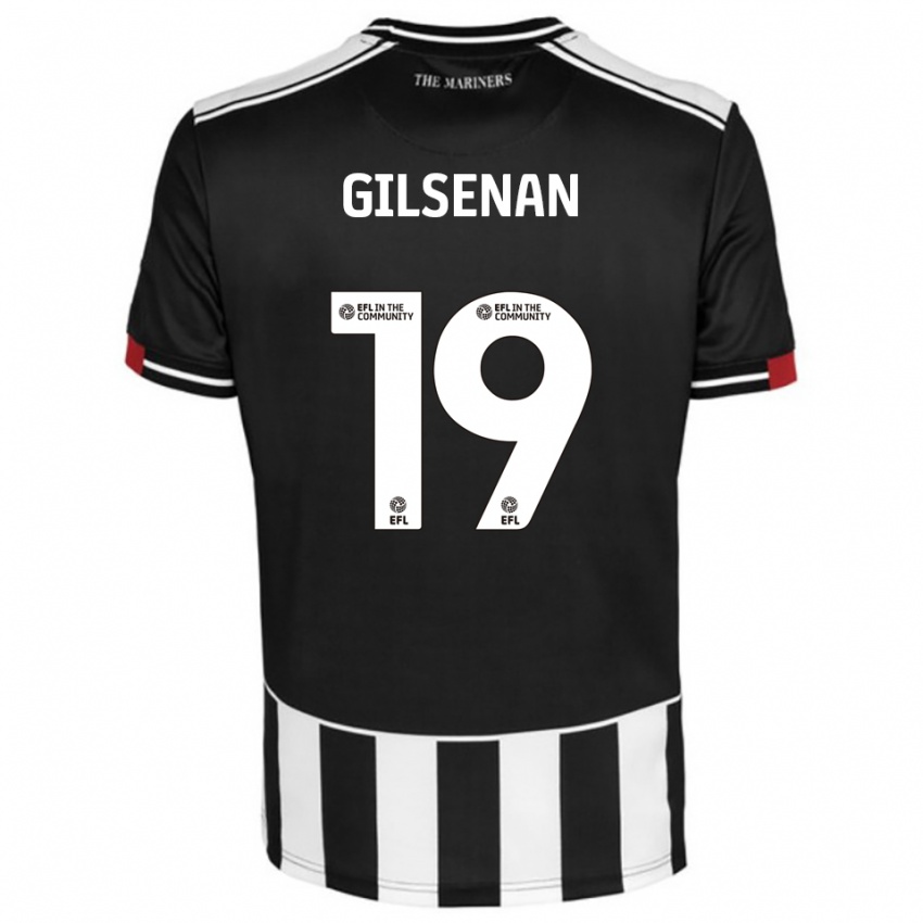 ילדים זאק גילסנן #19 שחור לבן אדום ג'רזי ביתית 2025/26 חולצה קצרה
