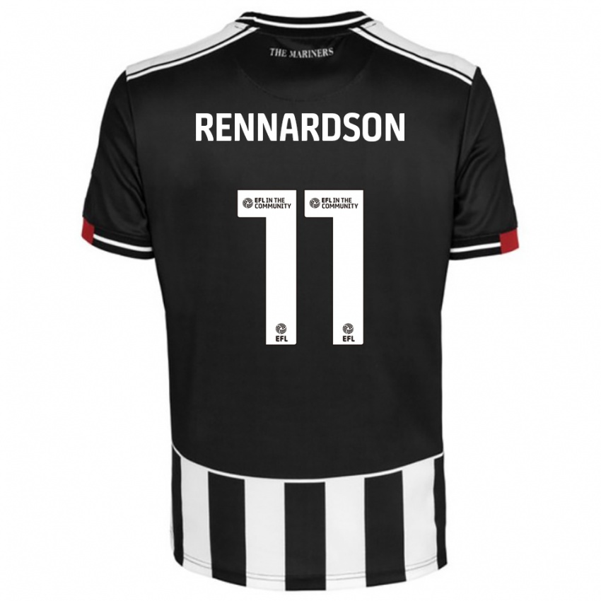 ילדים טום רנארדסון #11 שחור לבן אדום ג'רזי ביתית 2025/26 חולצה קצרה