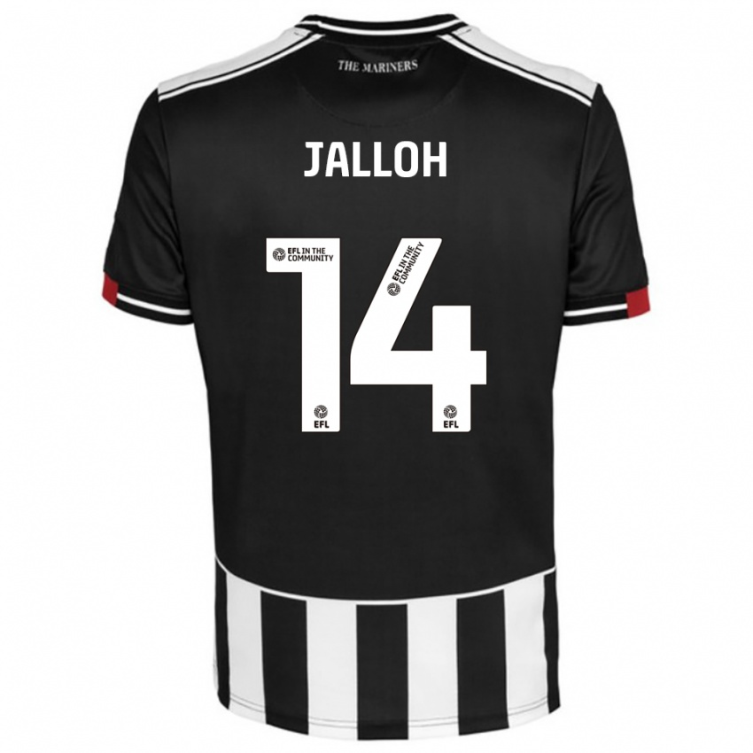 ילדים Mamadu Jalloh #14 שחור לבן אדום ג'רזי ביתית 2025/26 חולצה קצרה