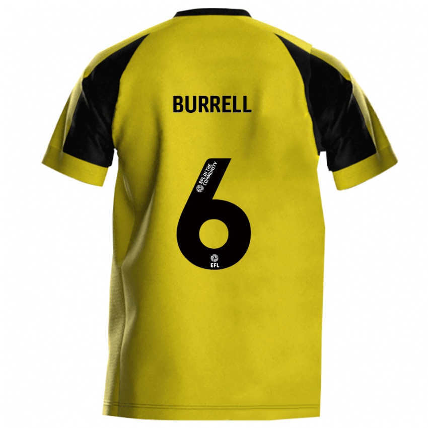 ילדים וורן בורל #6 צהוב אפור ג'רזי ביתית 2025/26 חולצה קצרה