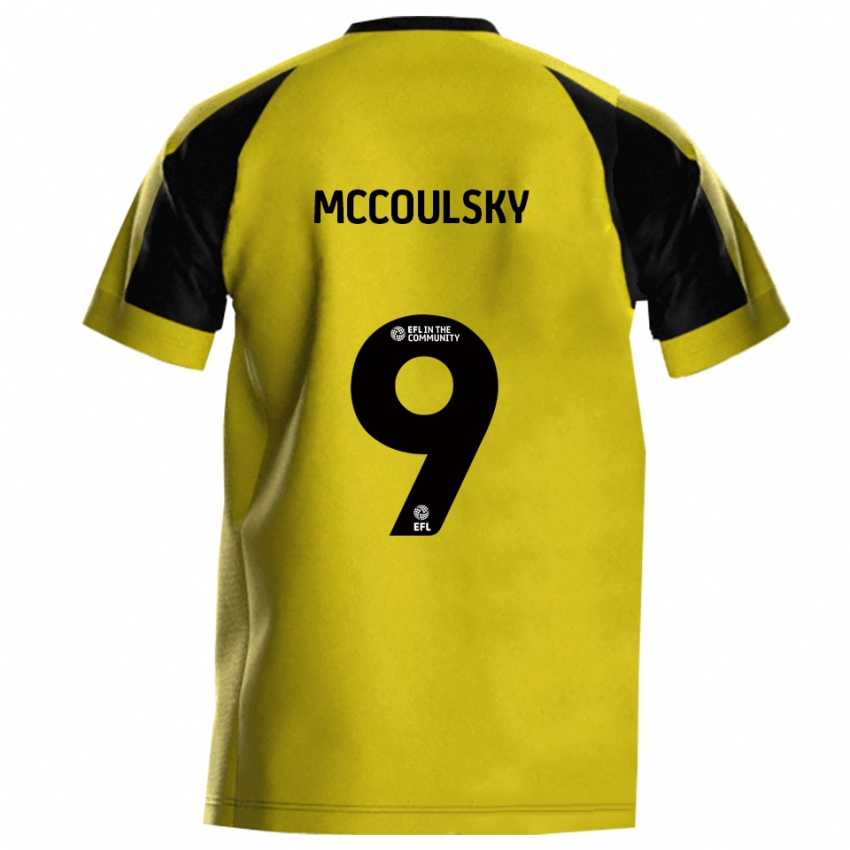 ילדים Shawn Mccoulsky #9 צהוב אפור ג'רזי ביתית 2025/26 חולצה קצרה