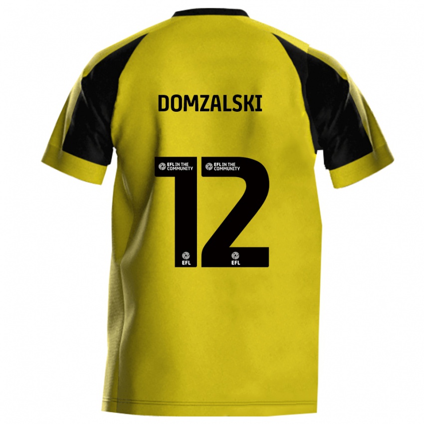 ילדים Ollie Domzalski #12 צהוב אפור ג'רזי ביתית 2025/26 חולצה קצרה