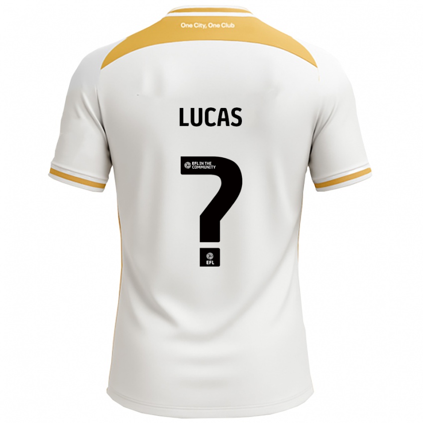 ילדים Dani Lucas #0 לבן זהב ג'רזי ביתית 2025/26 חולצה קצרה