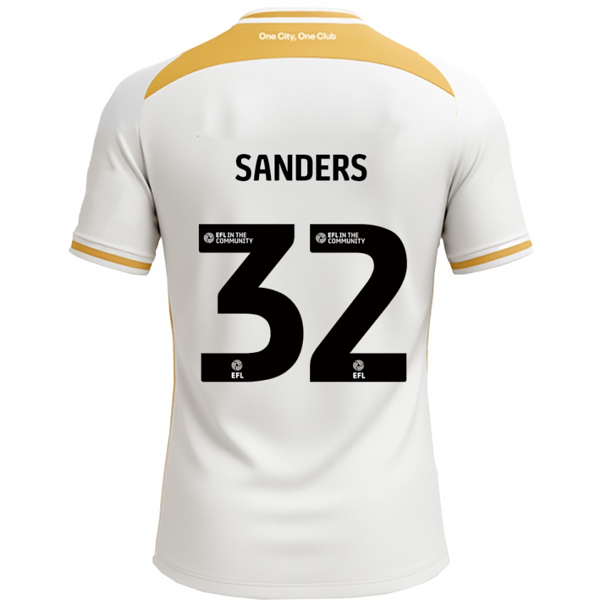 ילדים Jack Sanders #32 לבן זהב ג'רזי ביתית 2025/26 חולצה קצרה