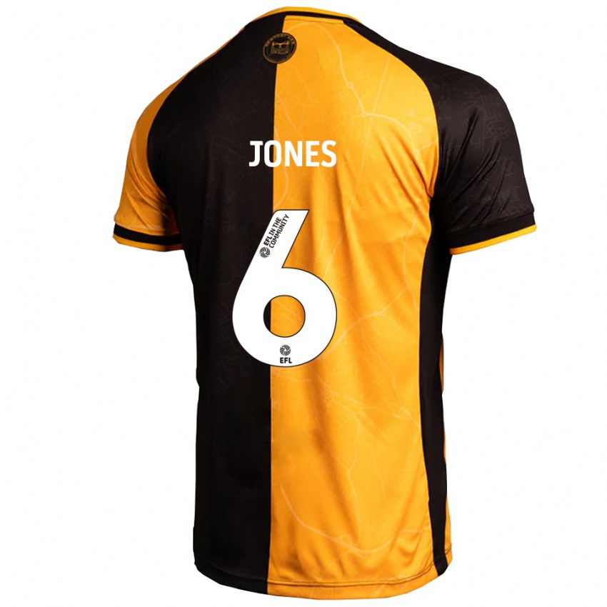 ילדים George Jones #6 צהוב שחור ג'רזי ביתית 2025/26 חולצה קצרה