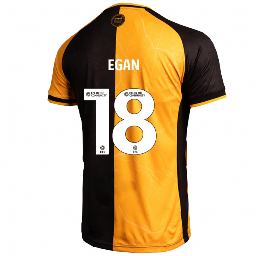 ילדים Cameron Egan #18 צהוב שחור ג'רזי ביתית 2025/26 חולצה קצרה
