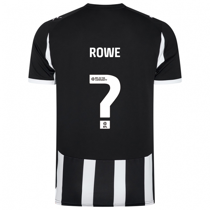 ילדים Adam Rowe #0 שחור לבן ג'רזי ביתית 2025/26 חולצה קצרה