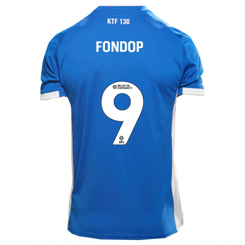 ילדים Mike Fondop #9 כחול לבן ג'רזי ביתית 2025/26 חולצה קצרה