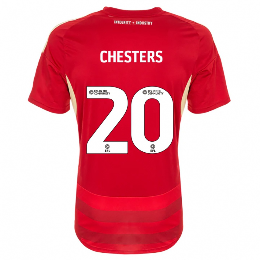 ילדים דניאל צ'סטרס #20 אדום לבן ג'רזי ביתית 2025/26 חולצה קצרה