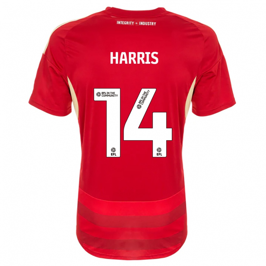 ילדים קאדים האריס #14 אדום לבן ג'רזי ביתית 2025/26 חולצה קצרה