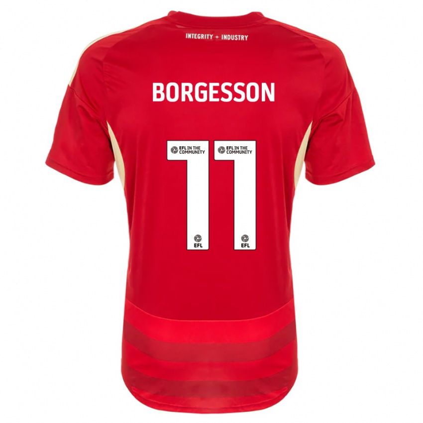 ילדים Blayz Borgesson #11 אדום לבן ג'רזי ביתית 2025/26 חולצה קצרה