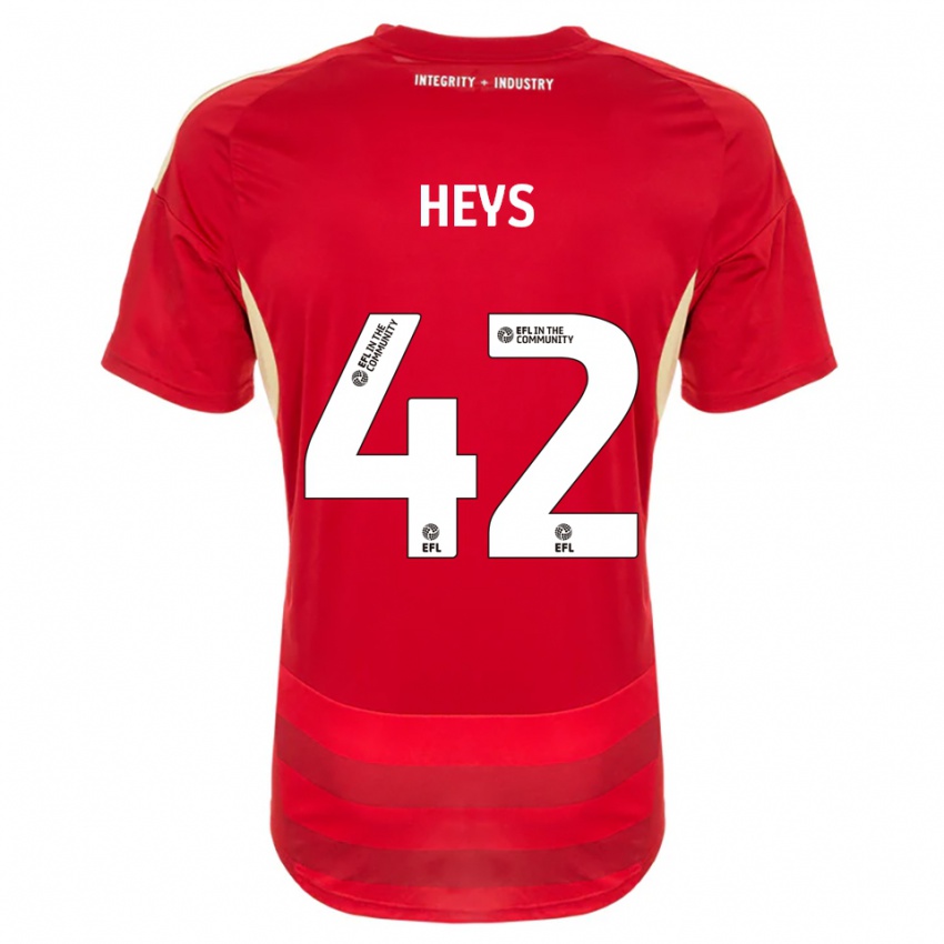 ילדים מרשל הייס #42 אדום לבן ג'רזי ביתית 2025/26 חולצה קצרה