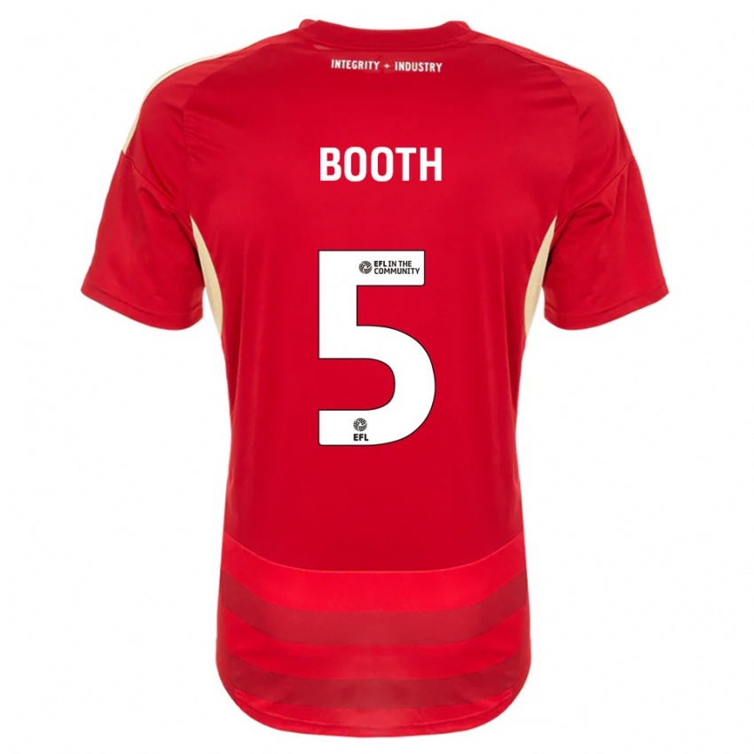 ילדים Lailah Booth #5 אדום לבן ג'רזי ביתית 2025/26 חולצה קצרה