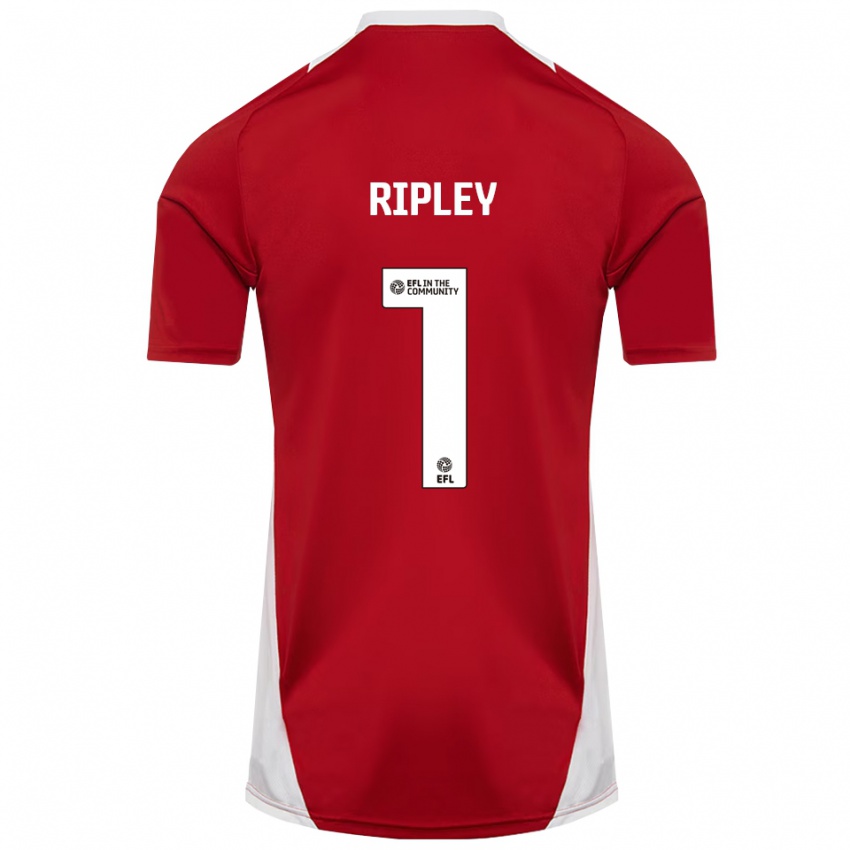 ילדים קונור ריפלי #1 אדום לבן זהב ג'רזי ביתית 2025/26 חולצה קצרה