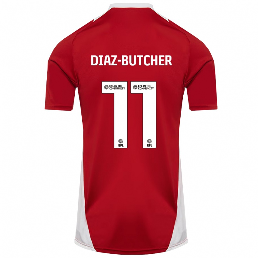 ילדים הלנה קסביה דיאז-בוצ׳ר #11 אדום לבן זהב ג'רזי ביתית 2025/26 חולצה קצרה