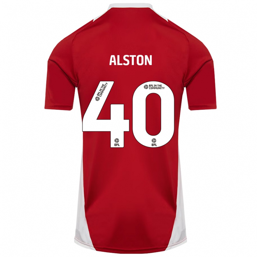 ילדים ג'ורג' אלסטון #40 אדום לבן זהב ג'רזי ביתית 2025/26 חולצה קצרה