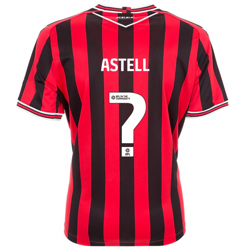 ילדים Chloe Astell #0 אדום שחור ג'רזי ביתית 2025/26 חולצה קצרה