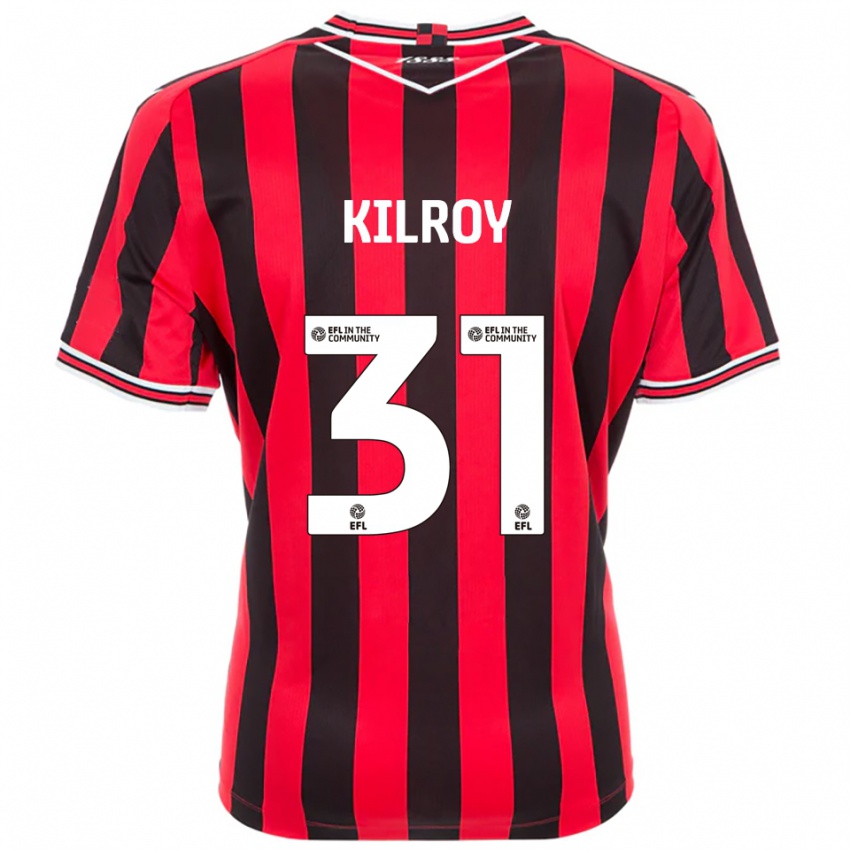 ילדים ינסון מיכאל קילרוי #31 אדום שחור ג'רזי ביתית 2025/26 חולצה קצרה