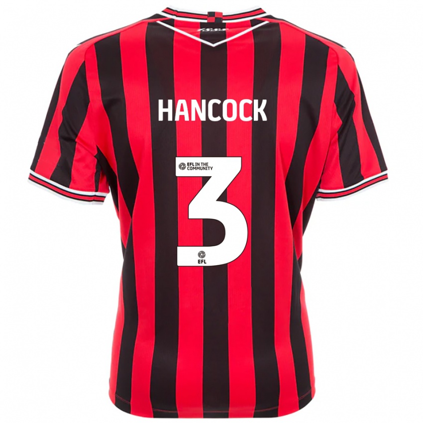 ילדים מייסון הנקוק #3 אדום שחור ג'רזי ביתית 2025/26 חולצה קצרה