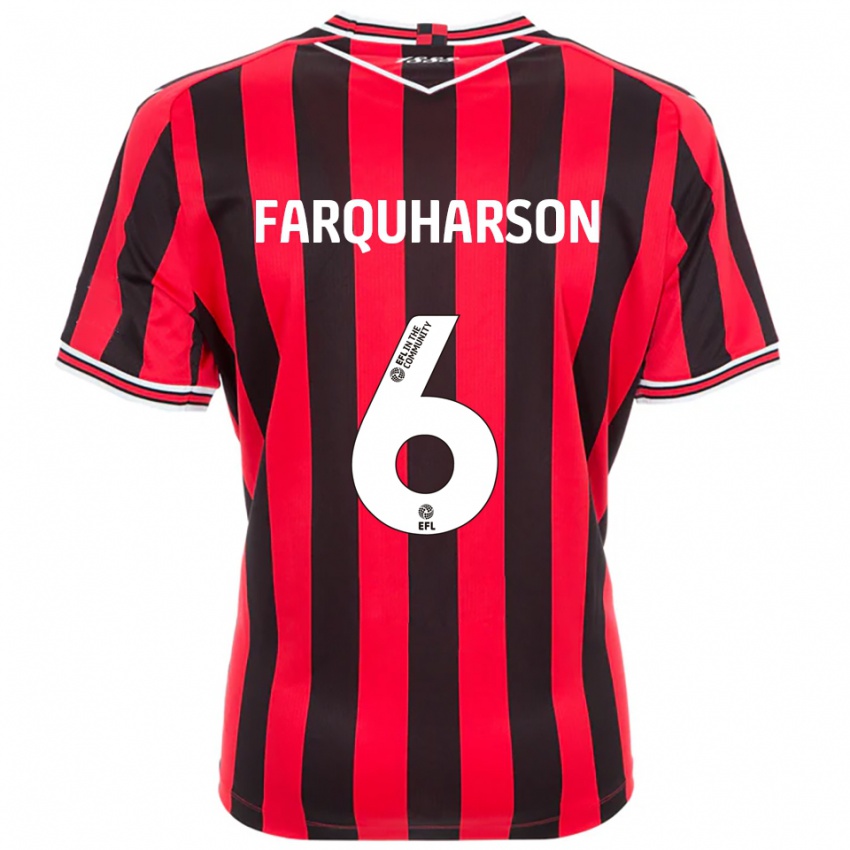 ילדים פריסטלי פרקוורסון #6 אדום שחור ג'רזי ביתית 2025/26 חולצה קצרה