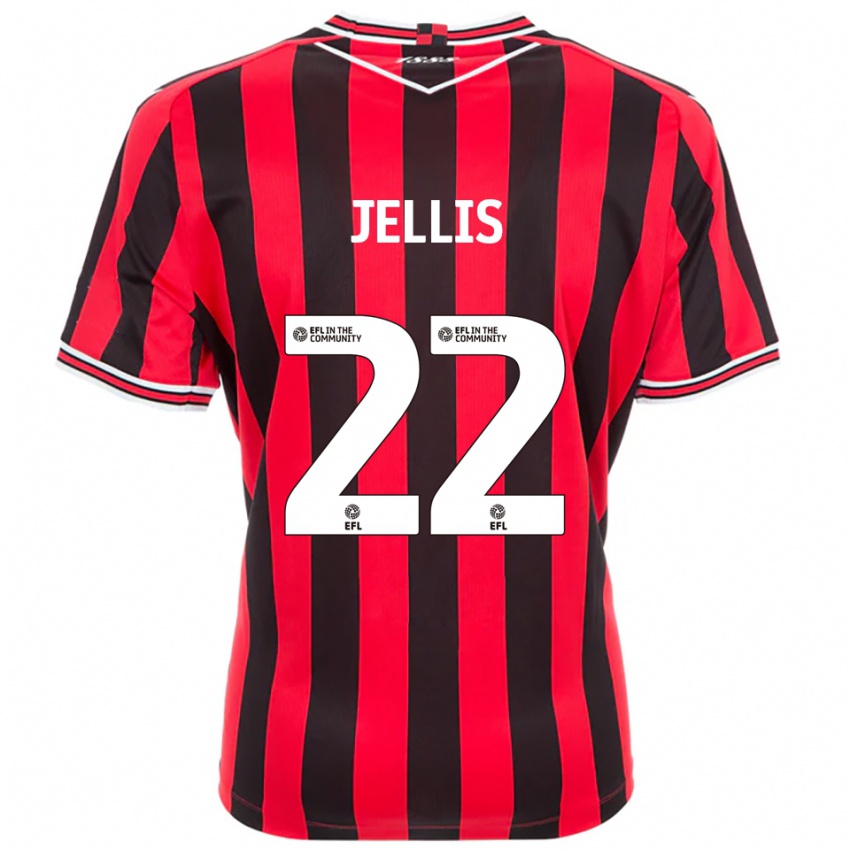 ילדים ג׳יימי ג׳ליס #22 אדום שחור ג'רזי ביתית 2025/26 חולצה קצרה