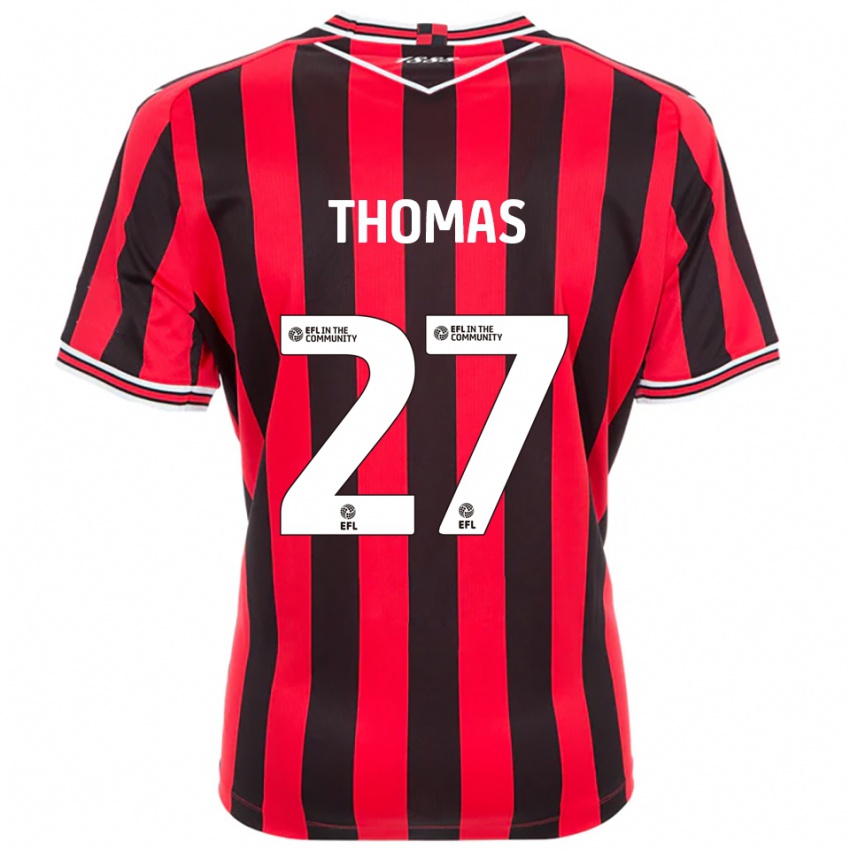 ילדים Dylan Thomas #27 אדום שחור ג'רזי ביתית 2025/26 חולצה קצרה