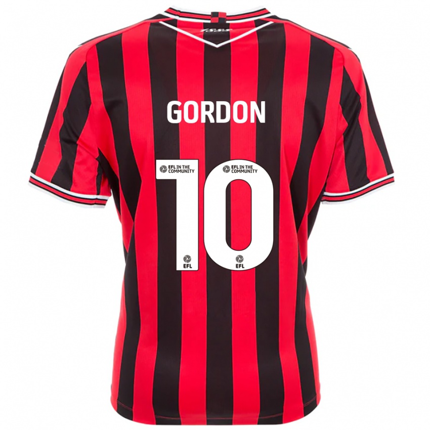 ילדים Josh Gordon #10 אדום שחור ג'רזי ביתית 2025/26 חולצה קצרה