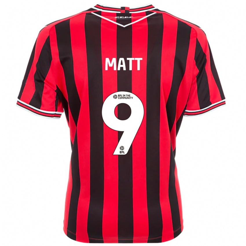 ילדים ג'מיל מאט #9 אדום שחור ג'רזי ביתית 2025/26 חולצה קצרה