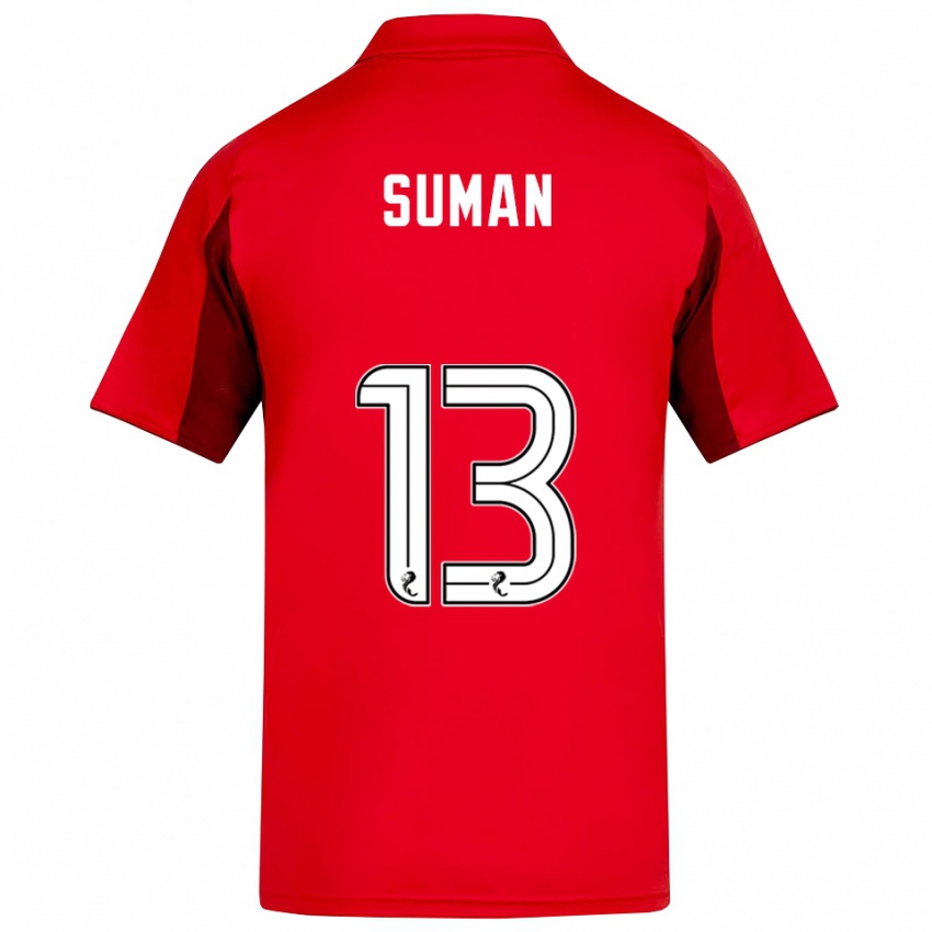 ילדים ניקולס סומאן #13 אדום בורדו ג'רזי ביתית 2025/26 חולצה קצרה