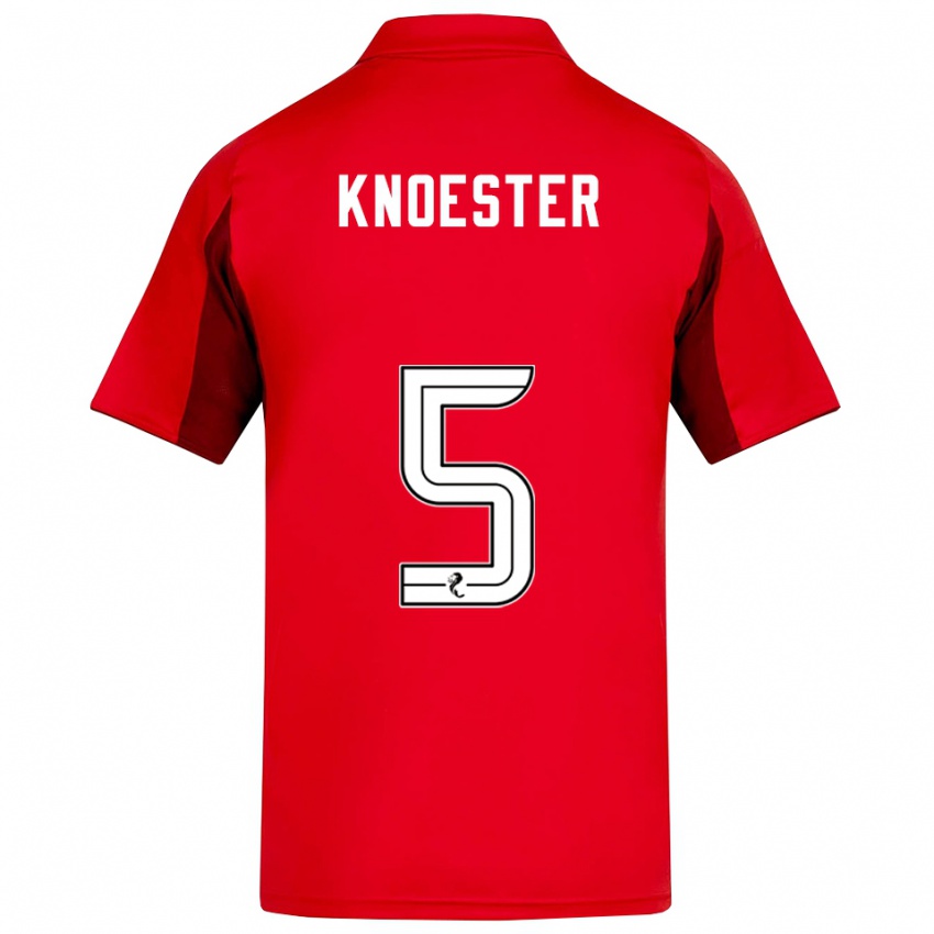 ילדים מאטס קנוסטר #5 אדום בורדו ג'רזי ביתית 2025/26 חולצה קצרה