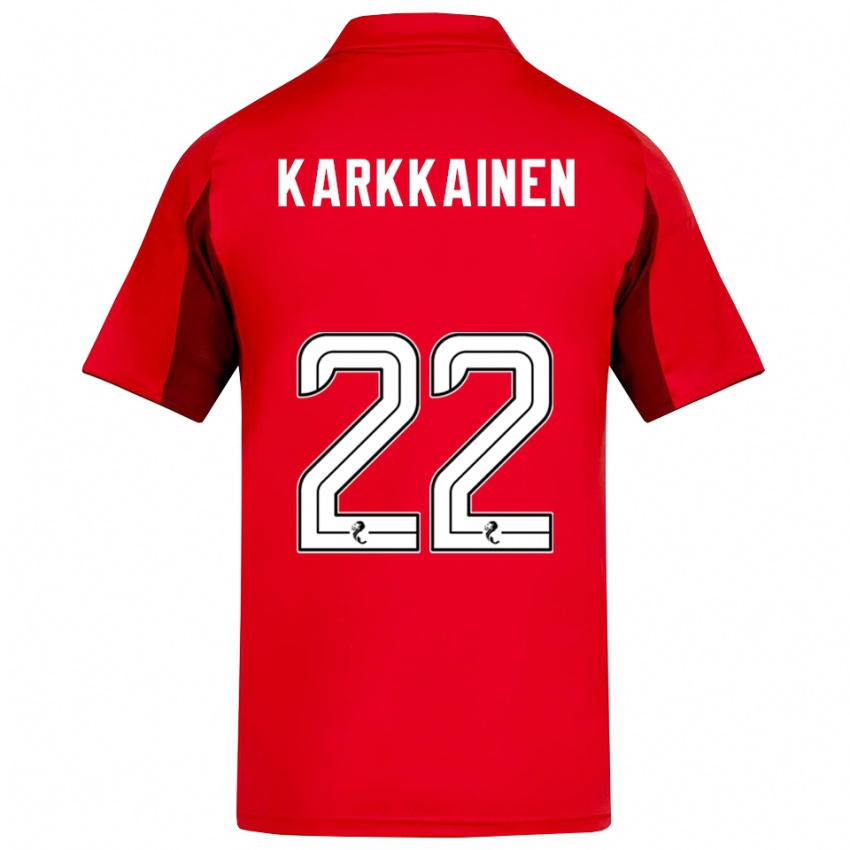 ילדים אלנה קרקאינן #22 אדום בורדו ג'רזי ביתית 2025/26 חולצה קצרה