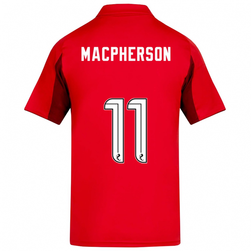 ילדים Keira Macpherson #11 אדום בורדו ג'רזי ביתית 2025/26 חולצה קצרה