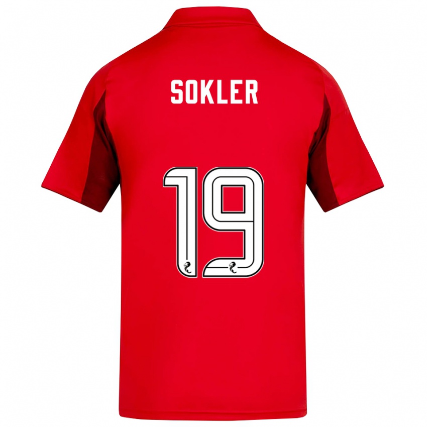 ילדים אסתר סוקלר #19 אדום בורדו ג'רזי ביתית 2025/26 חולצה קצרה