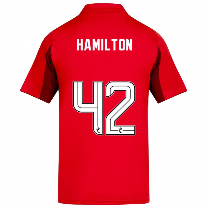 ילדים ברנדן המילטון #42 אדום בורדו ג'רזי ביתית 2025/26 חולצה קצרה