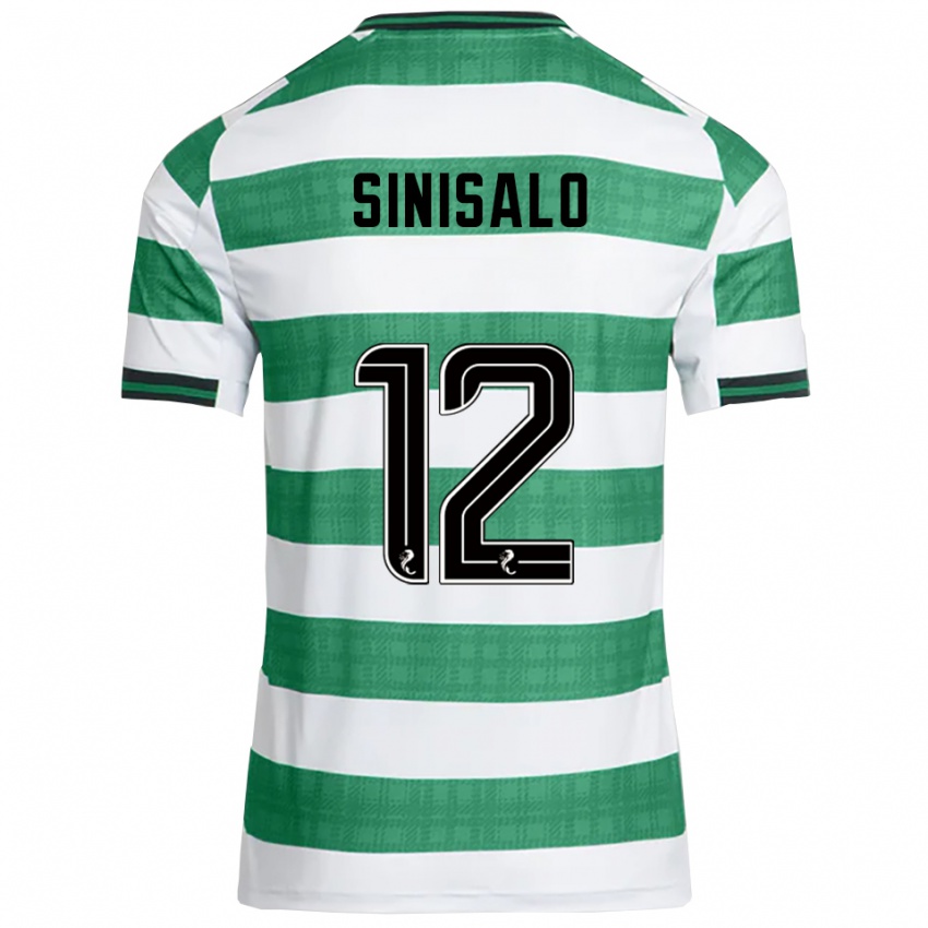ילדים ויליאמי סיניסאלו #12 ירוק לבן ג'רזי ביתית 2025/26 חולצה קצרה