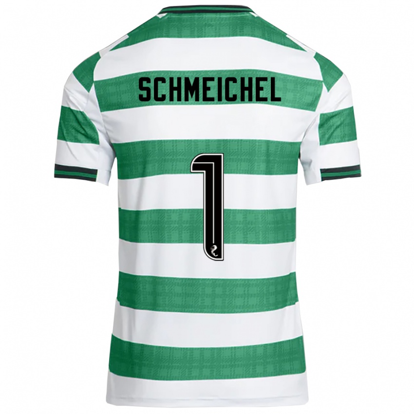 ילדים קספר שמייכל #1 ירוק לבן ג'רזי ביתית 2025/26 חולצה קצרה