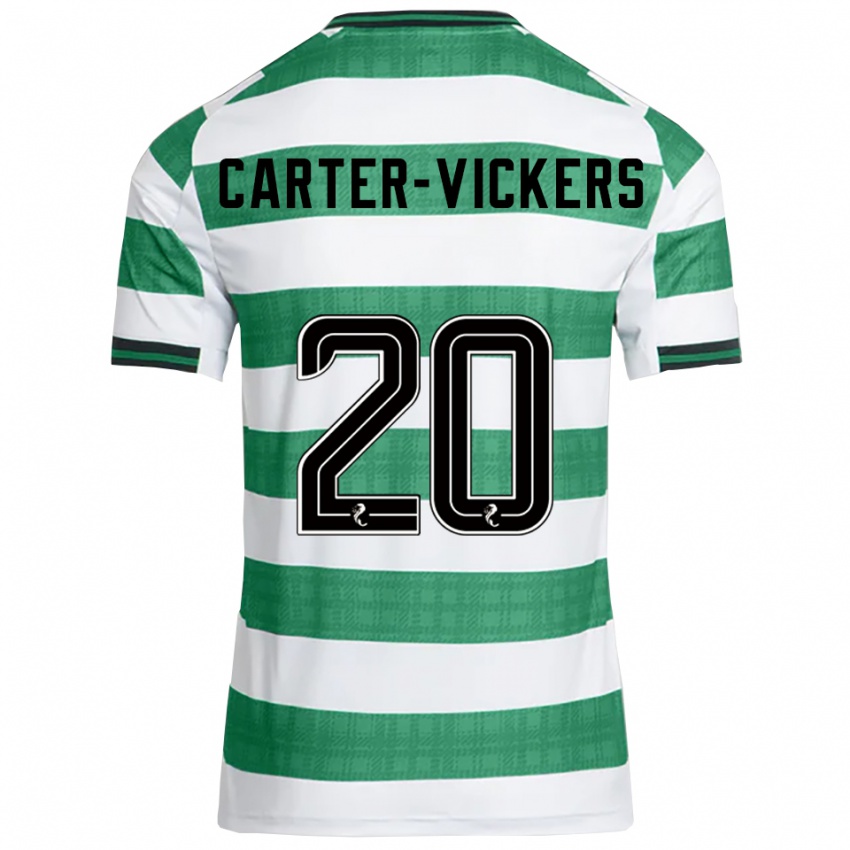 ילדים קמרון קרטר-ויקרס #20 ירוק לבן ג'רזי ביתית 2025/26 חולצה קצרה