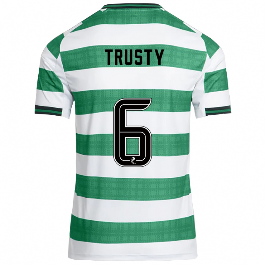 ילדים אוסטון טרוסטי #6 ירוק לבן ג'רזי ביתית 2025/26 חולצה קצרה