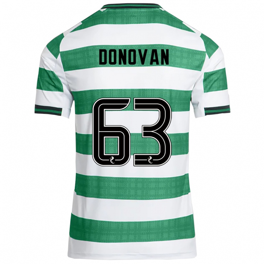 ילדים קולבי דונובן #63 ירוק לבן ג'רזי ביתית 2025/26 חולצה קצרה