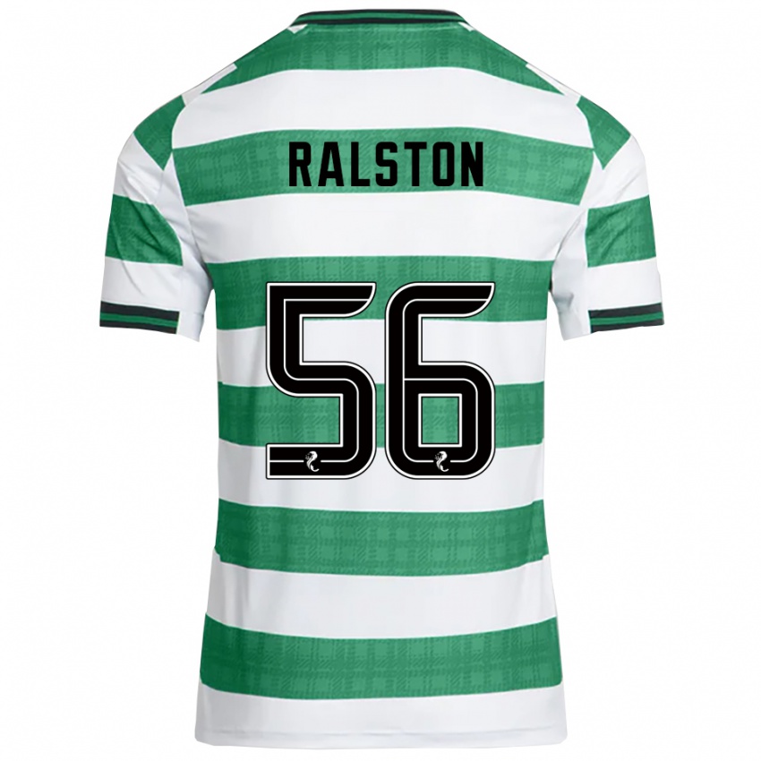 ילדים אנתוני רלסטון #56 ירוק לבן ג'רזי ביתית 2025/26 חולצה קצרה
