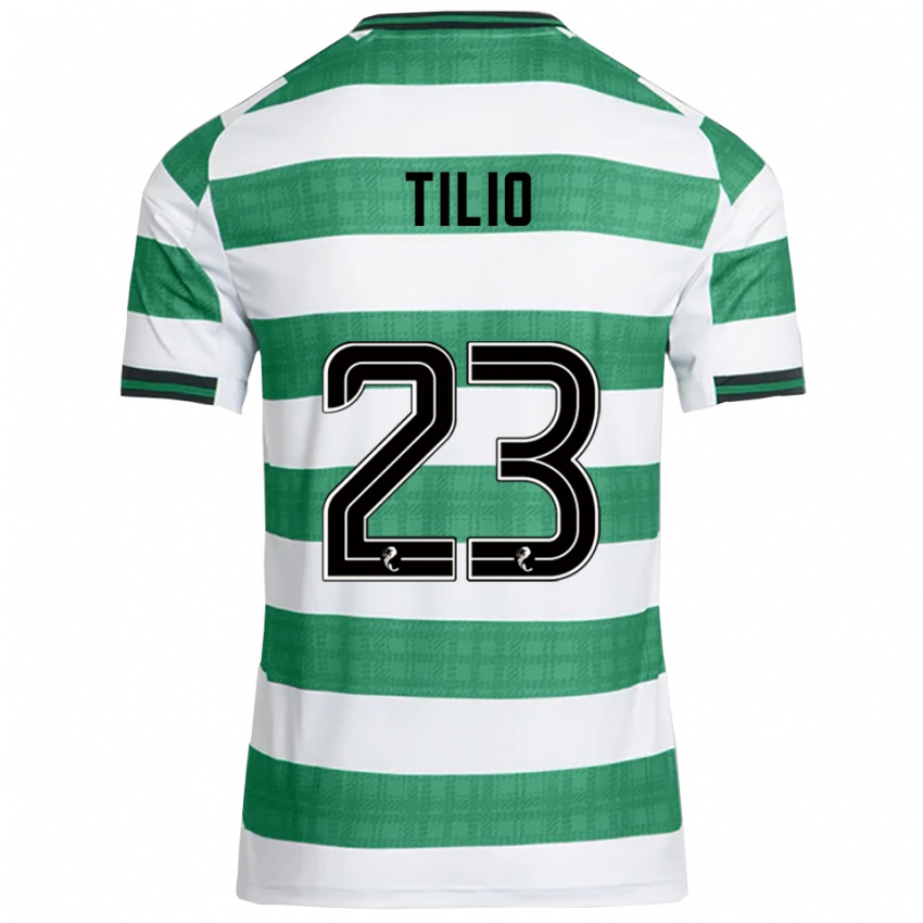 ילדים מרקו טיליו #23 ירוק לבן ג'רזי ביתית 2025/26 חולצה קצרה