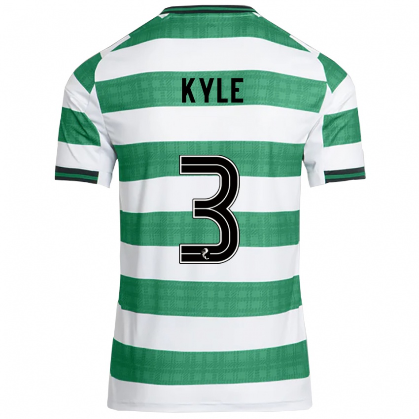 ילדים אנדרו קייל #3 ירוק לבן ג'רזי ביתית 2025/26 חולצה קצרה