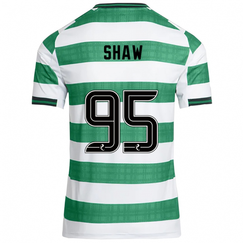 ילדים Corey Shaw #95 ירוק לבן ג'רזי ביתית 2025/26 חולצה קצרה