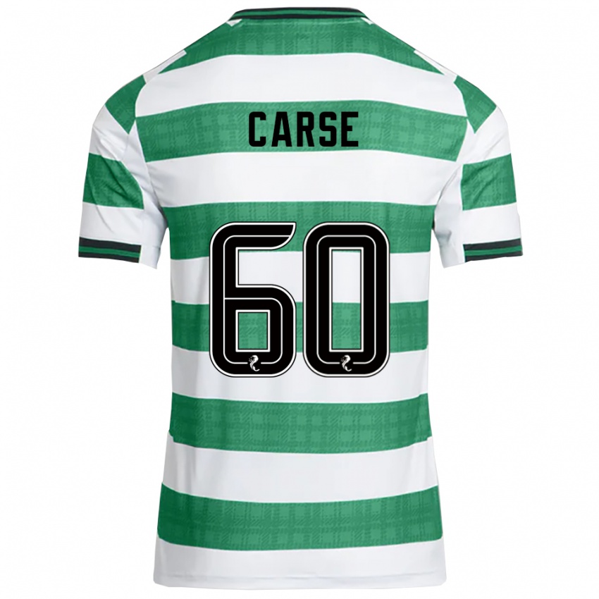 ילדים מקנזי קארס #60 ירוק לבן ג'רזי ביתית 2025/26 חולצה קצרה